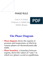 Phase Rule: Prof. H. K. Khaira Professor in MSME Deptt. MANIT, Bhopal