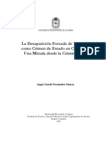 La Desaparición Forzada de Personas Como Crimen de Estado en Colombia: Una Mirada Desde La Criminología