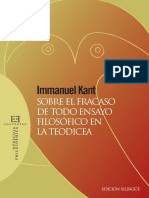 Kant, I. (2011). Sobre el fracaso de todo ensayo filosófico en la teodicea. (Edición bilingüe). (Rovira, R. trad). Madrid, España_Encuentro
