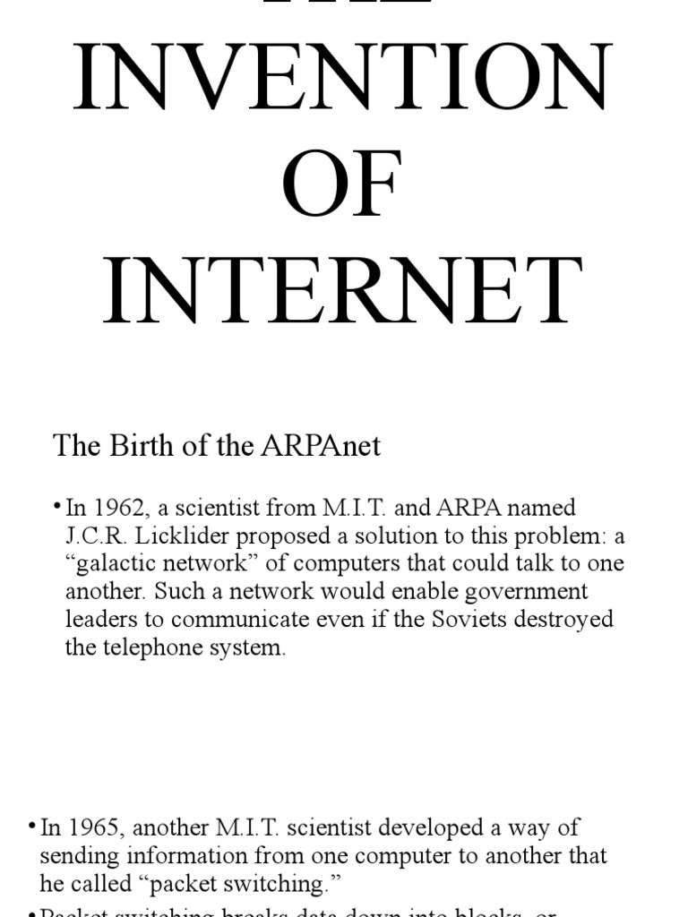 The Birth of the Internet | PDF | Internet | World Wide Web