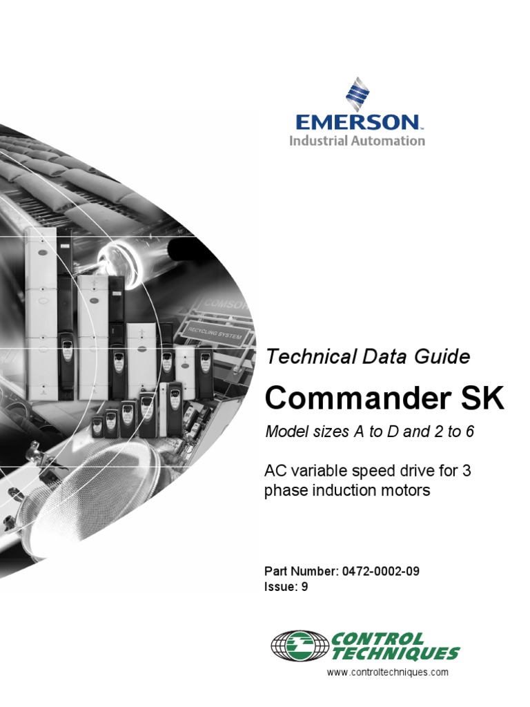 Commander SK Technical Manual Data | PDF | Electric Motor