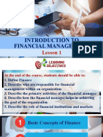 Lesson 1 Introduction To Financial Management