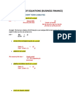 Summary of Equations by Kaye Anna S. Reyes