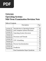 Operating System Mid Term Exam Revision Note