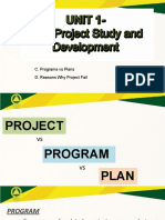 Unit 1 - Why Project Study and Development (C - D)