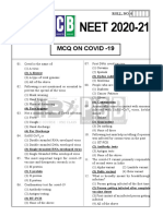 NEET MCQs ON COVID - 19