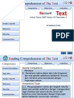 Bahan Ajar Teks Recount Kelas 8