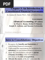 Chapter 3: An Introduction To Consolidated Financial Statements