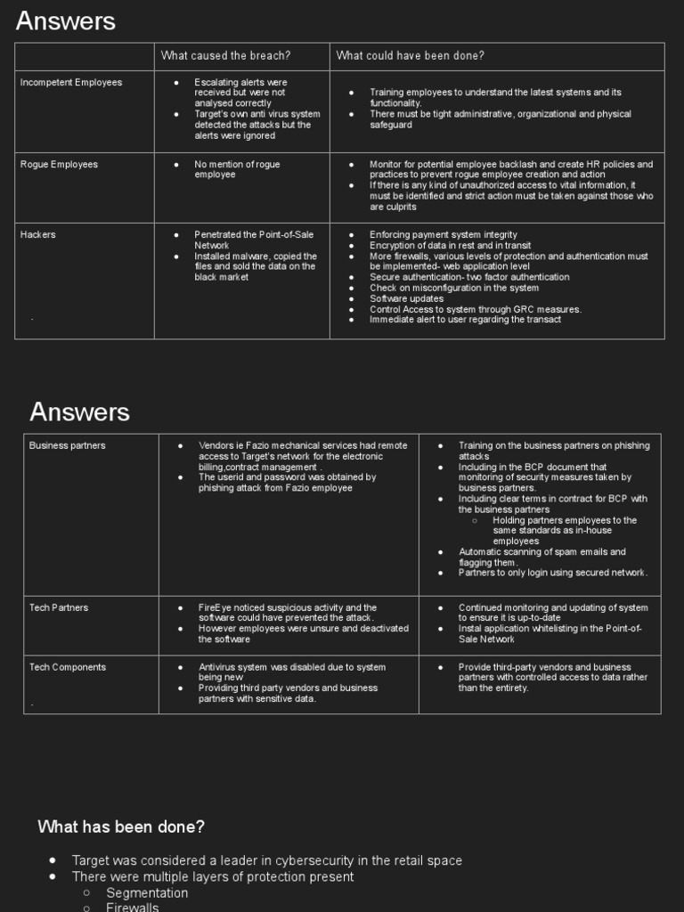 Target Data Breach Analysis and Prevention | PDF | Antivirus Software ...