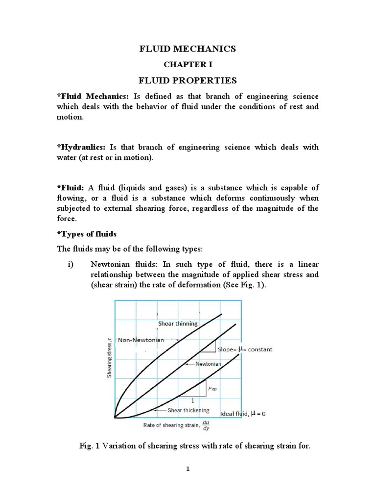 Fluid Mechanics Fluid Properties | PDF | Fluid Mechanics | Viscosity