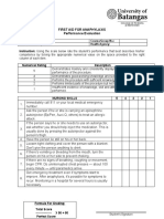 First Aid For Anaphylaxis Performance Evaluation