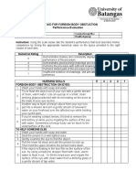 First Aid For Foreign Body Obstuction Performance Evaluation