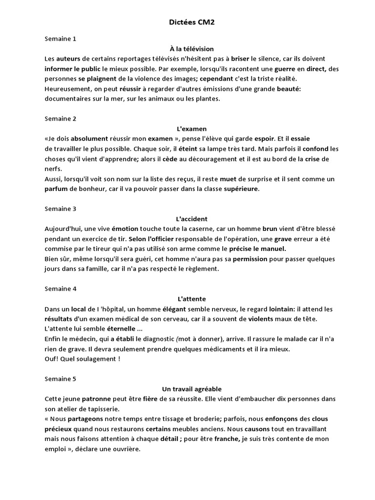 Je Réussis Mes Dictées Au Cm2 Pdf Dictée CM2 | PDF | Acteur | Théâtre