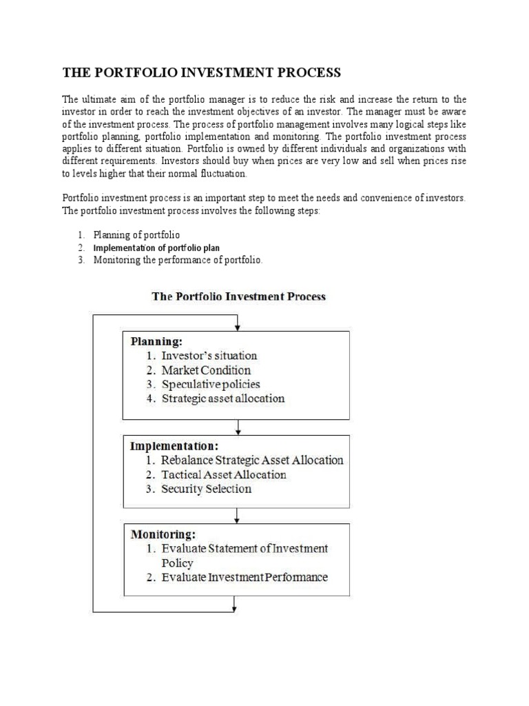 The Portfolio Investment Process Download Free PDF Asset Allocation