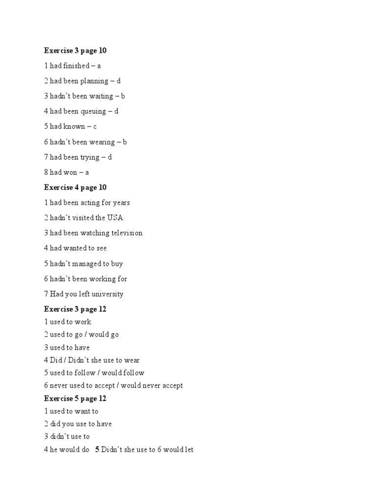 English Grammar Exercises Overview | PDF | Language Arts & Discipline ...