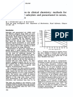 Analytical Reviews Clinical Chemistry: Methods For The Estimation of Salicylate and Paracetamol in Serum, Plasma and Urine