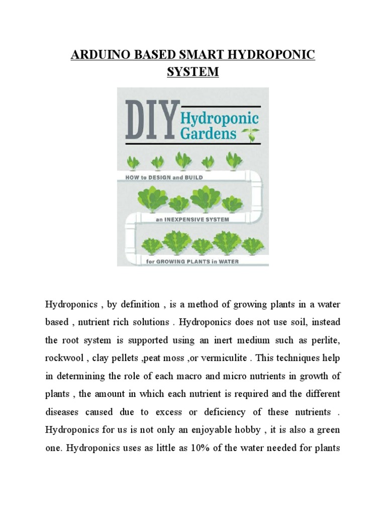 Arduino Based Smart Hydroponic System | PDF | Hydroponics