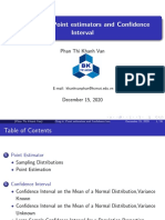 Chapter 4: Point Estimators and Confidence Interval: Phan Thi Khanh Van