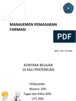 Pertemuan 1. Manajemen Pemasaran Farmasi