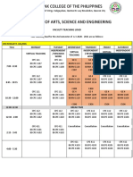 BestLink Faculty Teaching Load Schedule