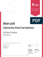 Atharv Joshi: Cybersecurity Virtual Case Experience