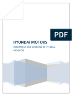 Hyundai Motors: Operations and Sourcing of Hyundai Products