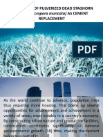 Utilization of Pulverized Dead Staghorn CORALS (Acropora Muricata) AS CEMENT Replacement