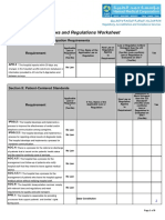 Laws and Regulations Worksheet: Section I: Accreditation Participation Requirements