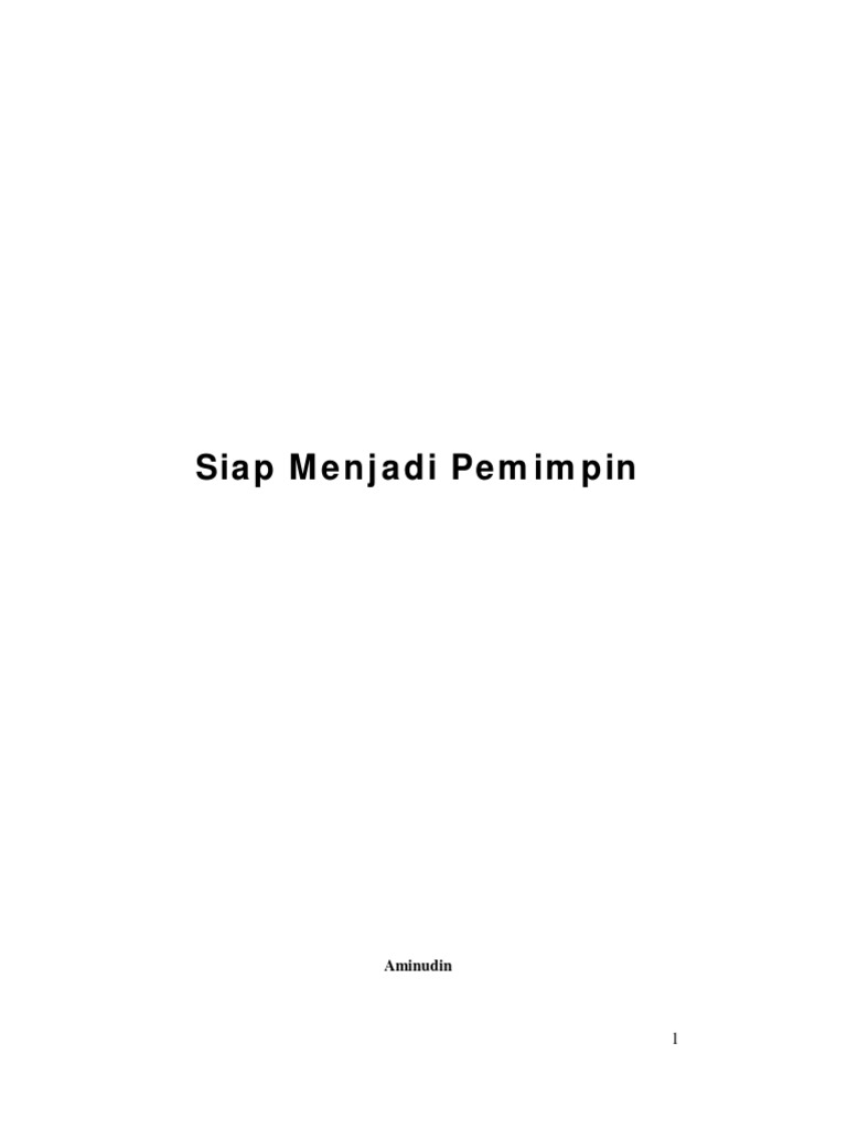 Siap Menjadi Pemimpin