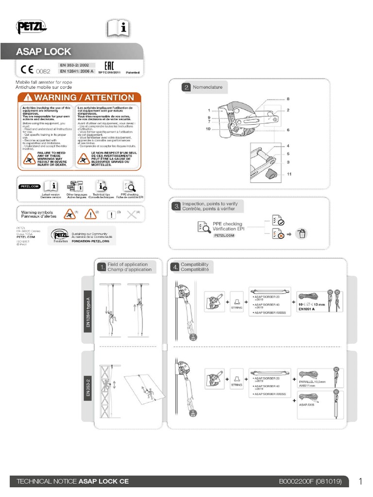Backup Device - Petzl ASAP LOCK - B0002200F 081019 | PDF