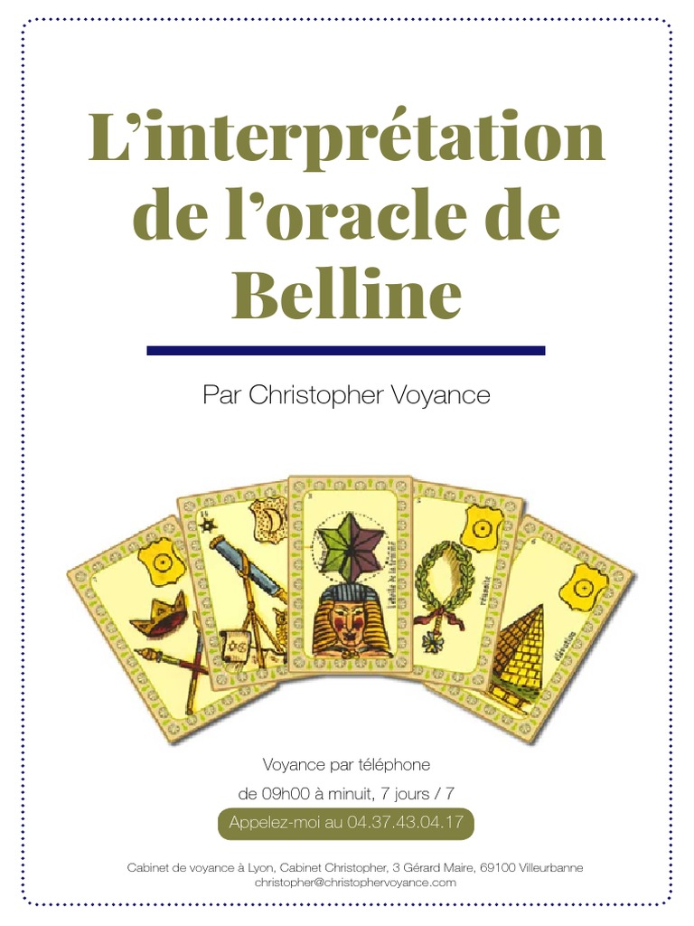 Oracle De Belline Signification Des Cartes Pdf Interprétation Cartes Oracle Belline | PDF | Divination | Consultant
