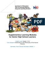 Supplementary Learning Modules For Senior High School Learners