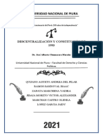 La Descentralización y Constitución de 1993