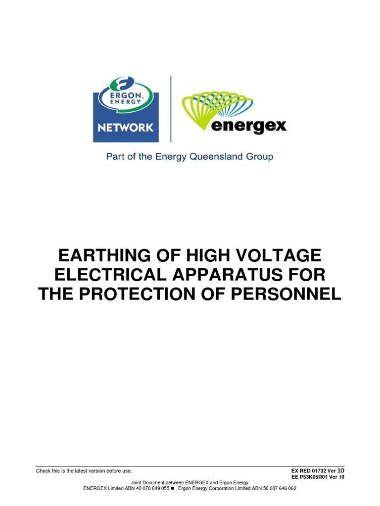 Earthing of High Voltage Electrical Apparatus For The Protection of ...