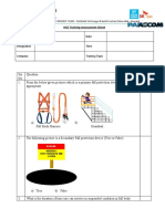 191103-HSE Training Assessment Sheet - Working at Height