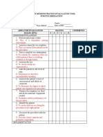 Return Demonstration Evaluation Tool For Eye Irrigation