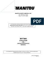 Manitou Forklift Operator Manual Covers MHT 860 and 950 Models