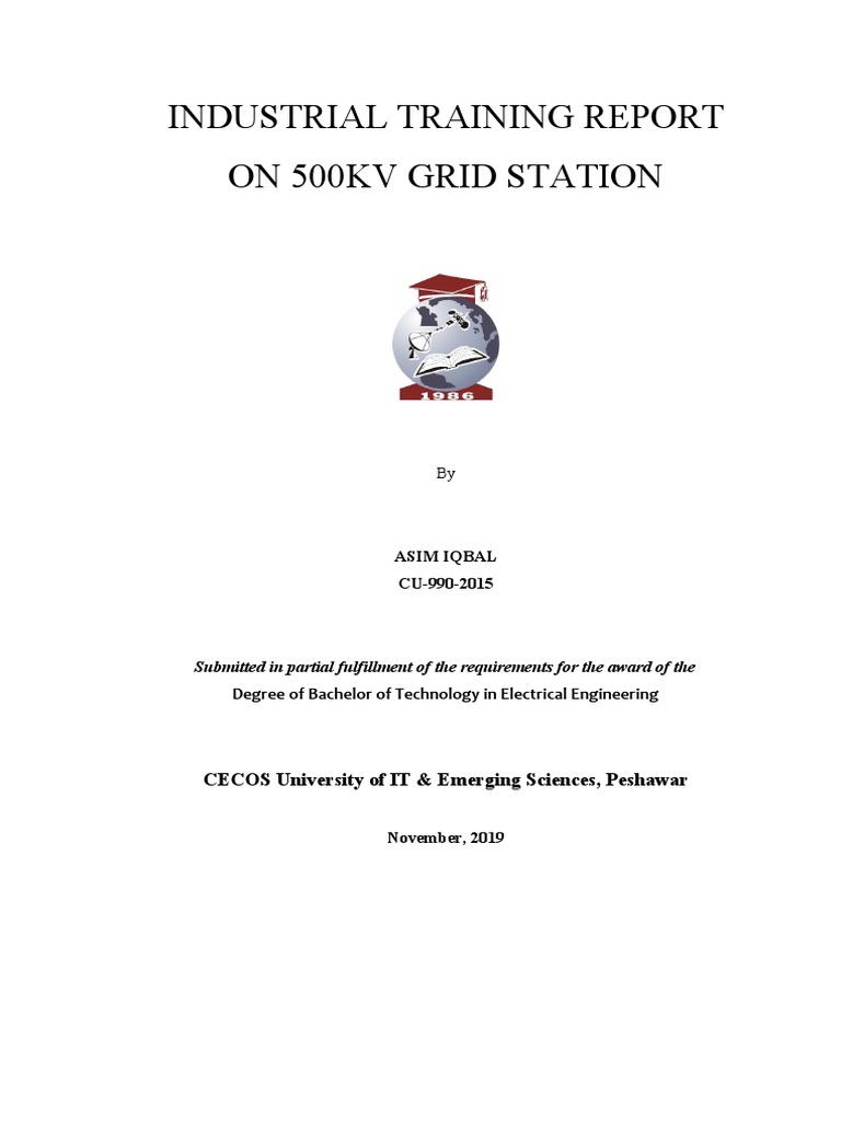 Industrial Training Report PDF Electrical Grid Electric Power Transmission