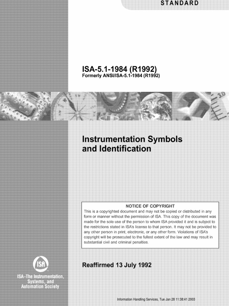 Isa 51 Instrumentation Symbols and Identification PDF Free | PDF ...