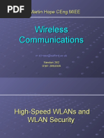 Lecture 7 - 8 High Speed WLANs and Security