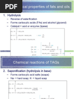 18.4 Chemical Properties of Fats and Oils: 1. Hydrolysis