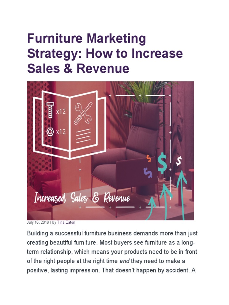 Furniture Marketing Strategy PDF Advertising Marketing