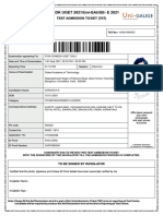 COMEDK UGET 2021/Uni-GAUGE-E 2021: Test Admission Ticket (Tat)