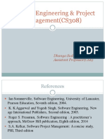 Software Engineering & Project Management (CS308) : Dhanya Sudarsan Assistant Professor (CSE)