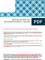 Regulation of International Trade - 29 August 2021