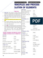 General Principles and Process of Isolation of Elements: Synopsis