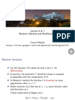 Lecture 6 & 7 Newton's Method and Modifications: Course Website