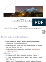 Iterative Methods For Linear Systems: Course Website