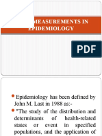 Basic Measurements in Epidemiology