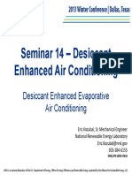 Desiccant Enhanced Evaporative Air Conditioning Seminar